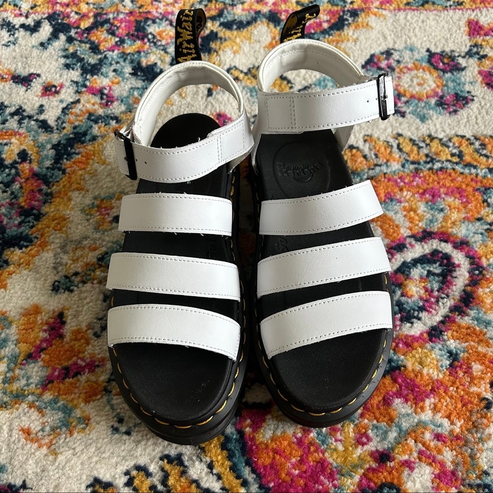 Dr. Martens White Blaire Sandals